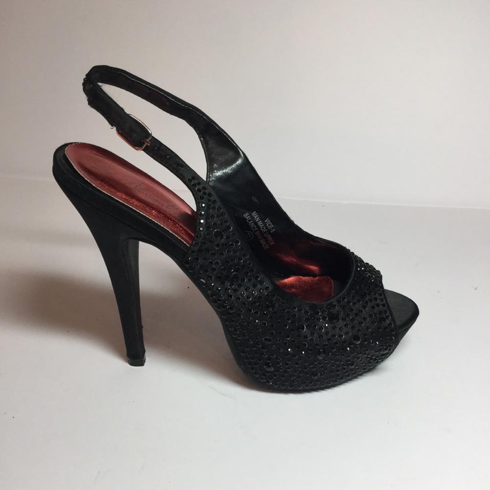 The Blossom Black beaded embellished stiletto